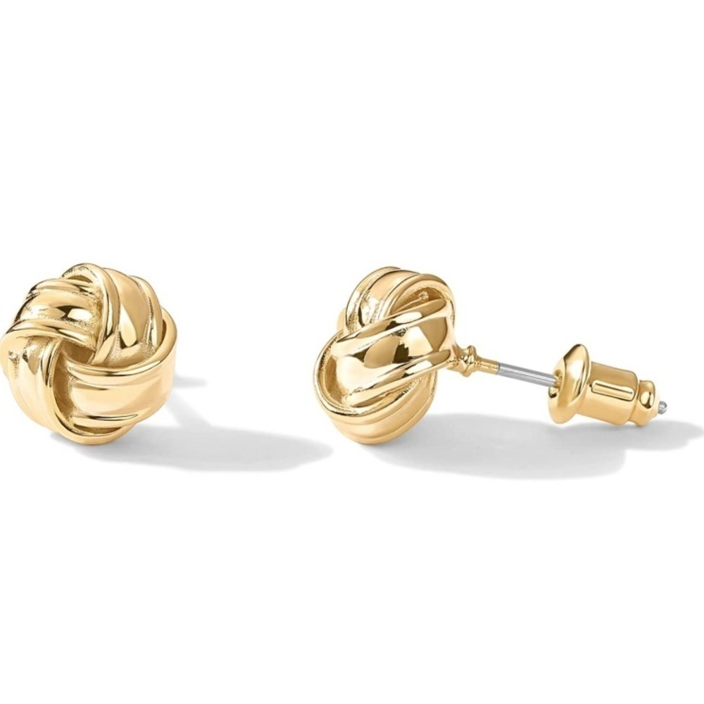 14K Gold Plated Earrings Love Knot Gold Earrings for Women Girls Teenagers Gift